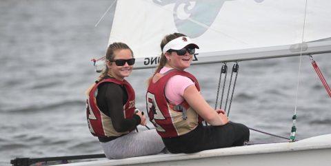 Women students sailing